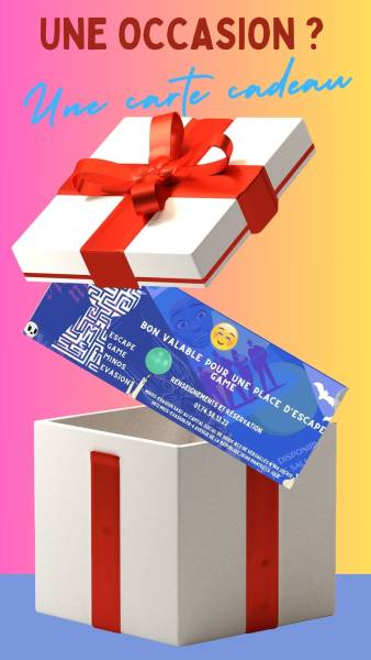 bon cadeaux pour escape game Minos Evasion Mantes la Jolie Idée cadeaux